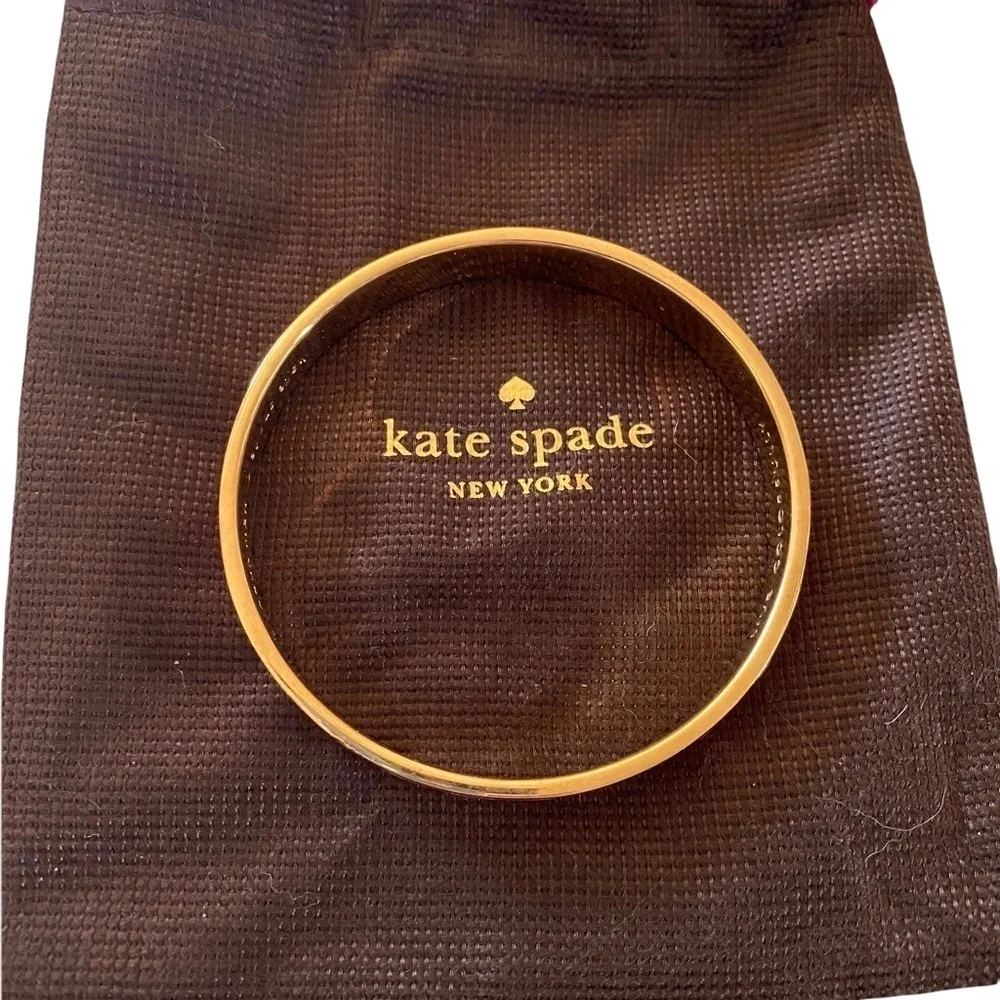 Kate Spade ♠️“Live Colorfully” Hot Pink w/Gold Spades Idiom Bangle Bracelet